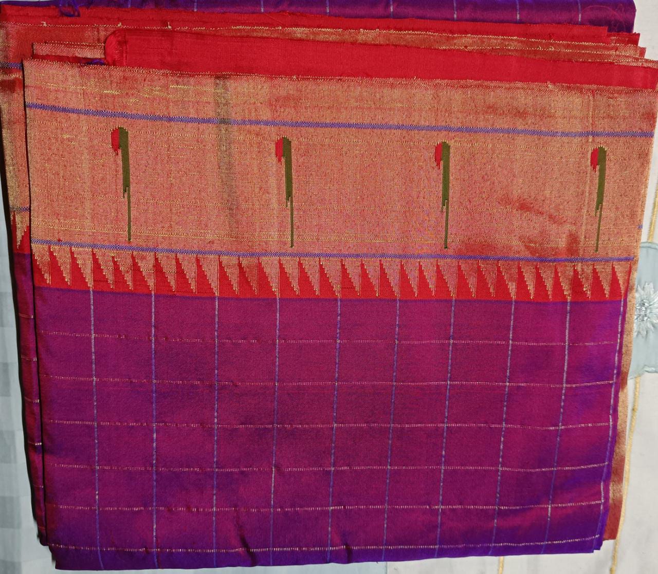 Single Muniya Checks Paithani